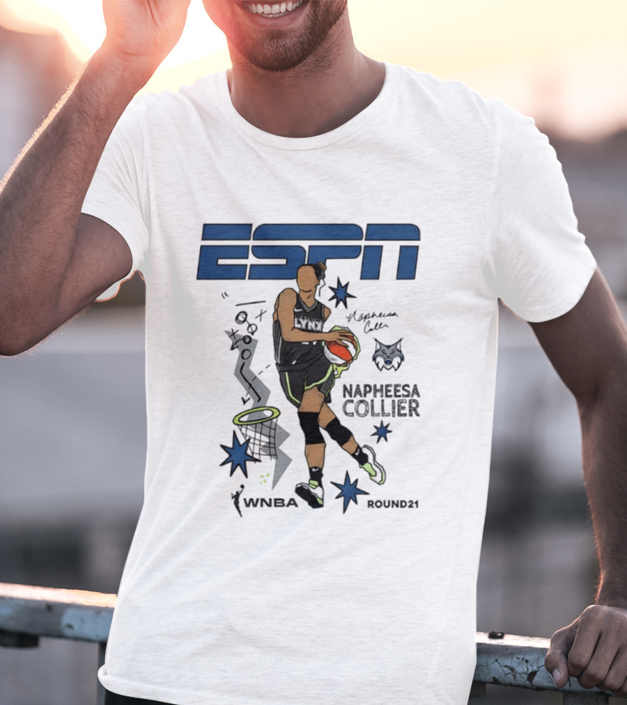 ESPN Napheesa Collier Minnesota Lynx WNBA Round21 T-Shirt