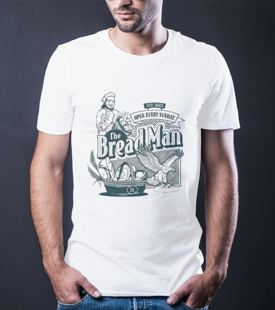 The Bread Man Open Every Sunday Vintage Bakery T-Shirt