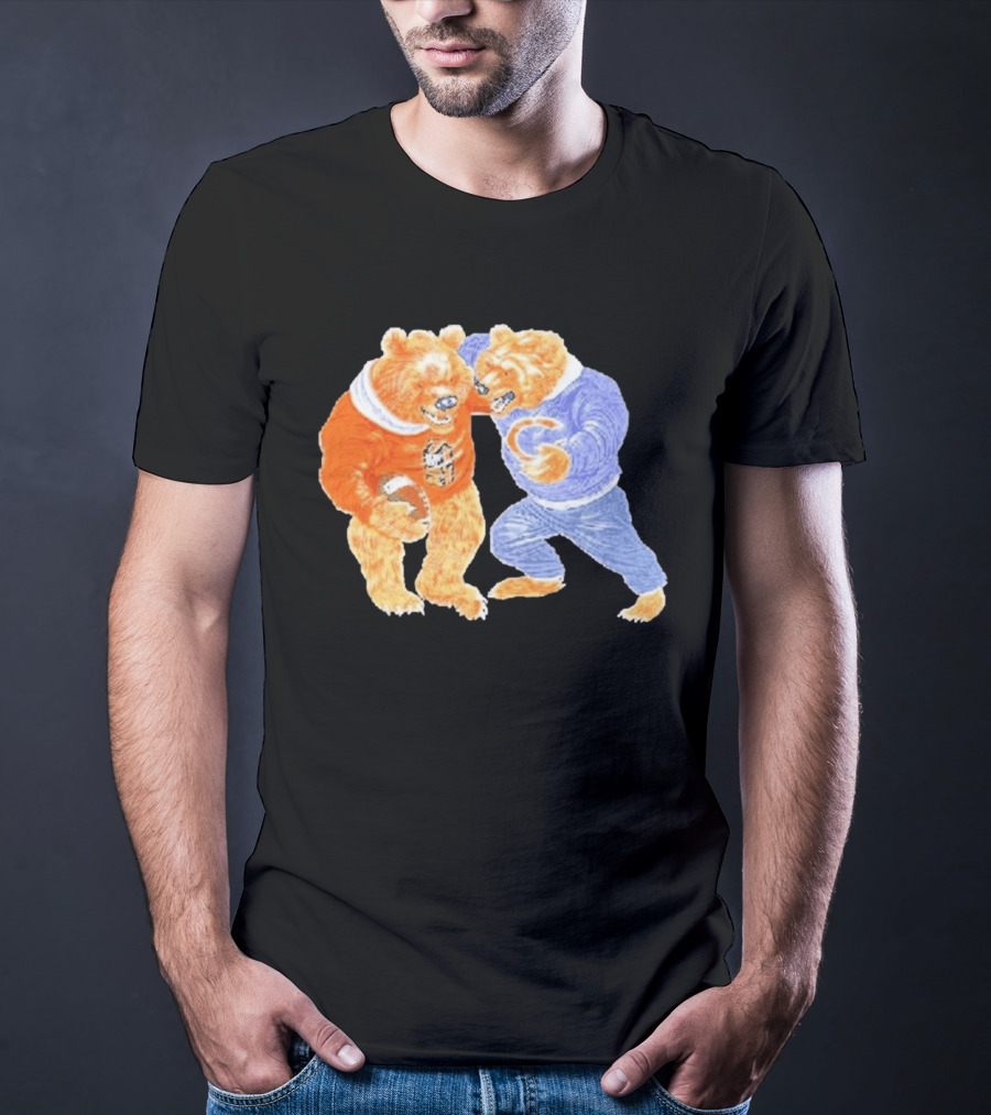 2026 Rome Odunze Bears With Football Fight T-Shirt