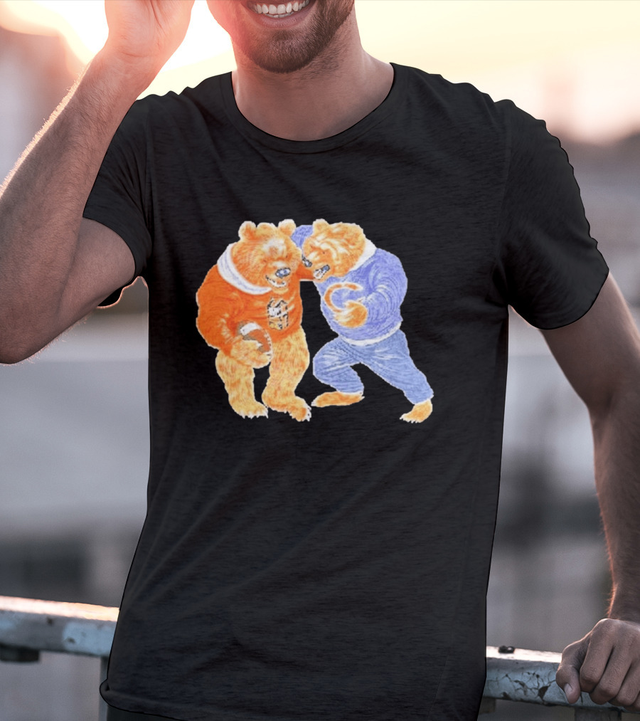 2026 Rome Odunze Bears With Football Fight T-Shirt
