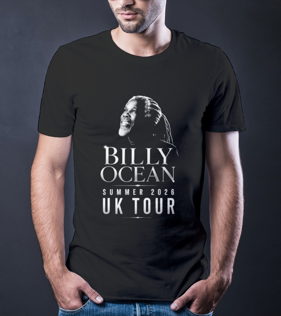 Billy Ocean Summer 2026 UK Tour Concert Merchandise T-Shirt