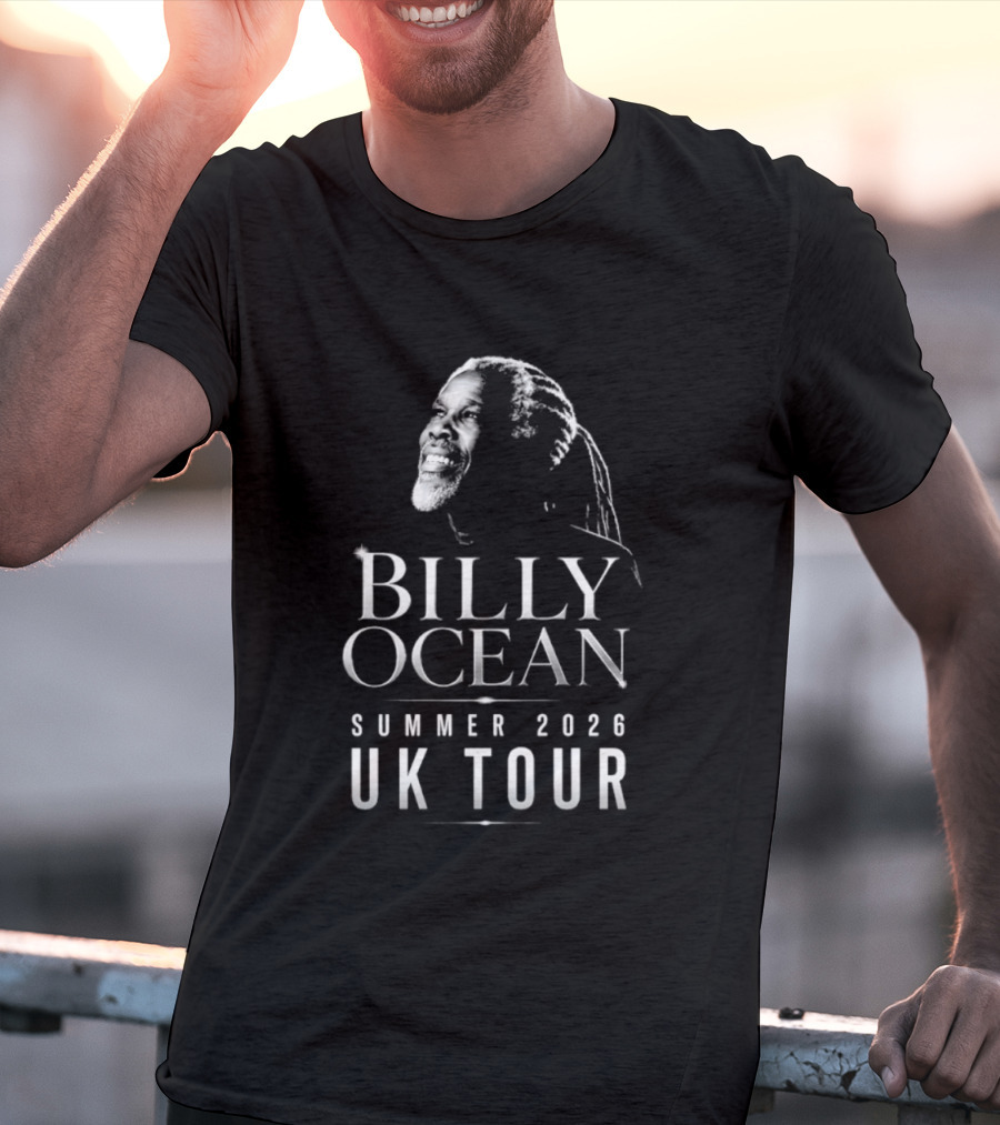 Billy Ocean Summer 2026 UK Tour Concert Merchandise T-Shirt