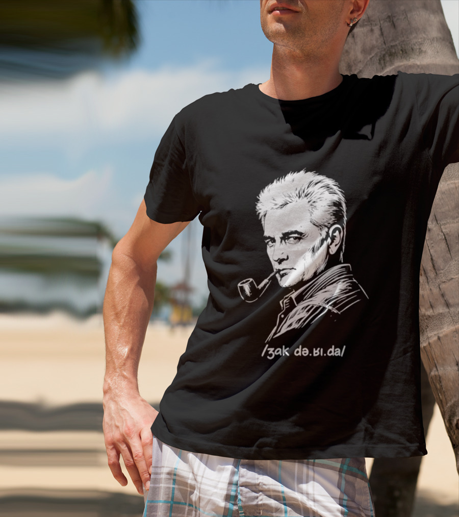 Jacques Derrida Zak De.ʁi.da Philosophy Pipe Sketch T-Shirt