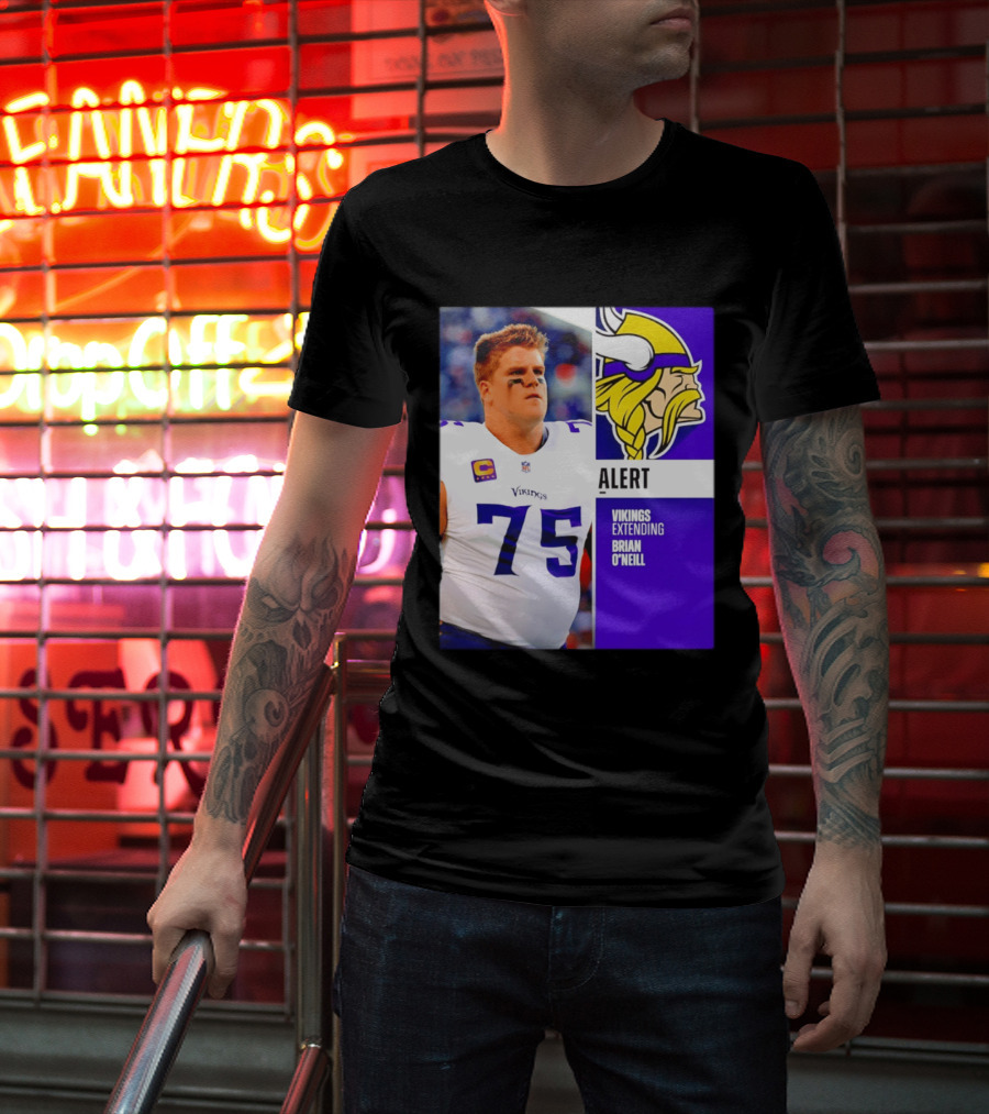 Alert Vikings Extending Brian O'Neill 75 T-Shirt