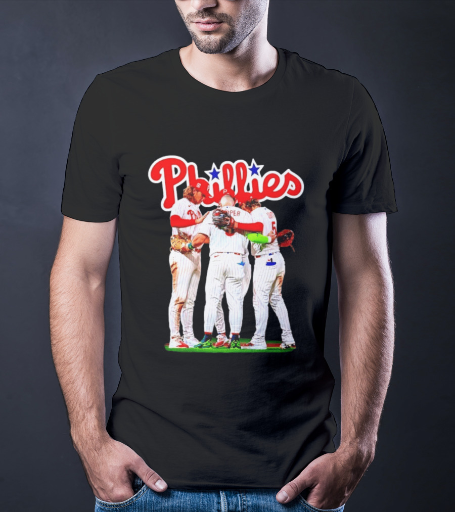 Bryce Harper Alec Bohm Edmundo Sosa Bryson Stott Philadelphia Phillies Team Unity T-Shirt