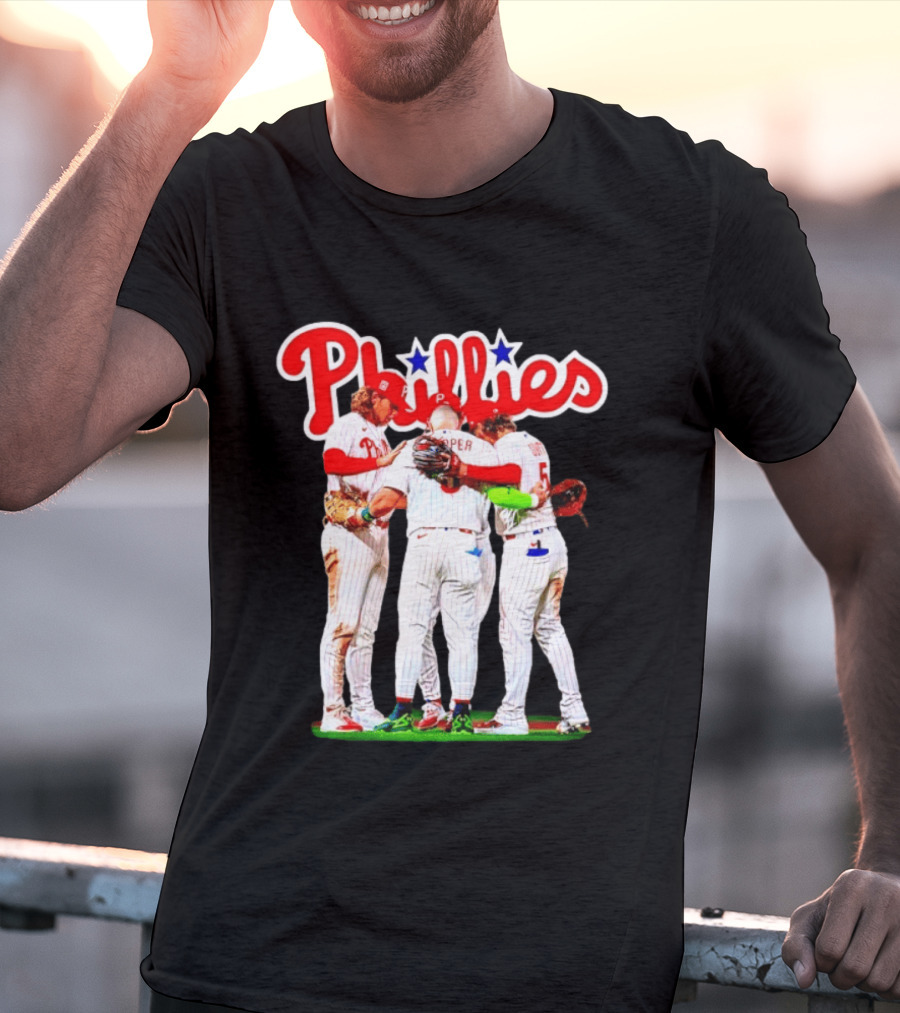 Bryce Harper Alec Bohm Edmundo Sosa Bryson Stott Philadelphia Phillies Team Unity T-Shirt