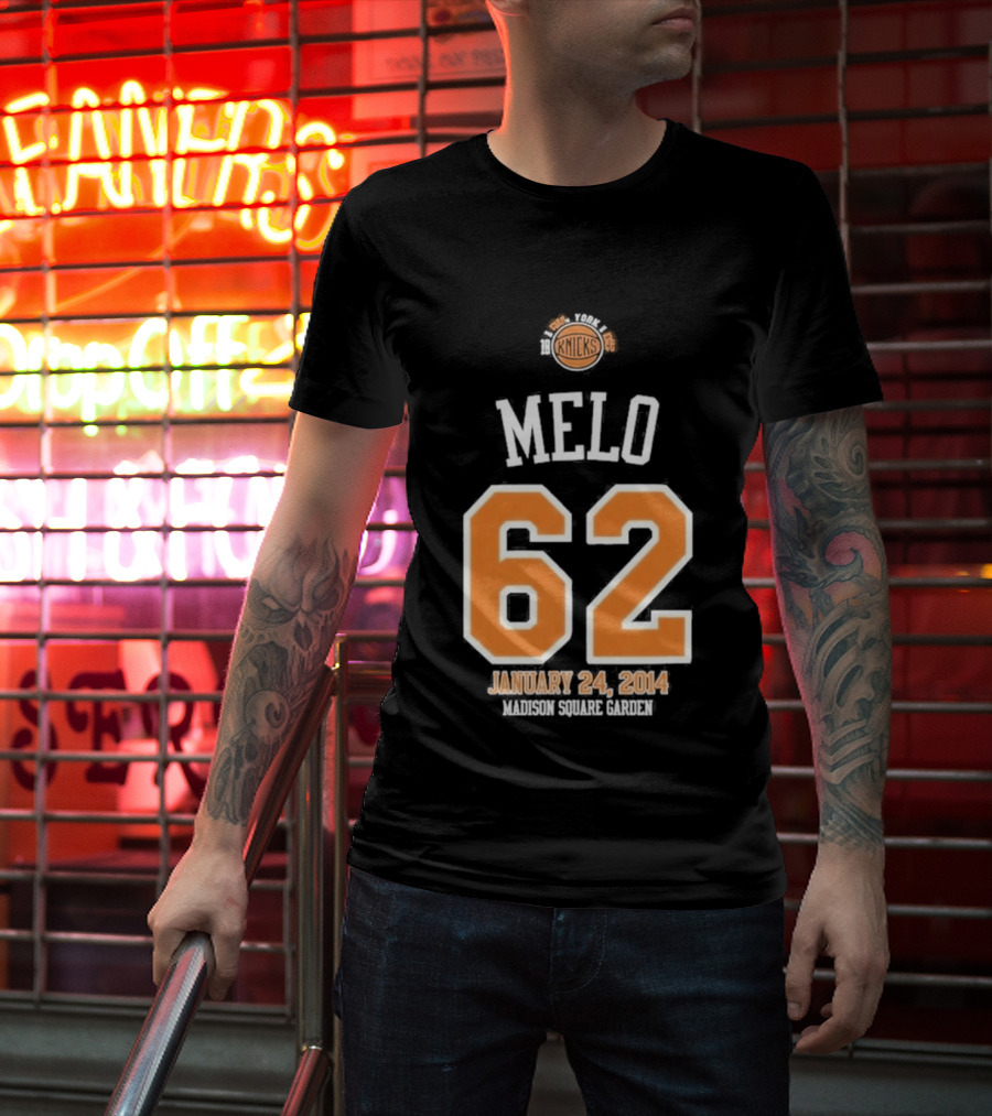 Melo 62 Knicks January 24 2014 Madison Square Garden T-Shirt