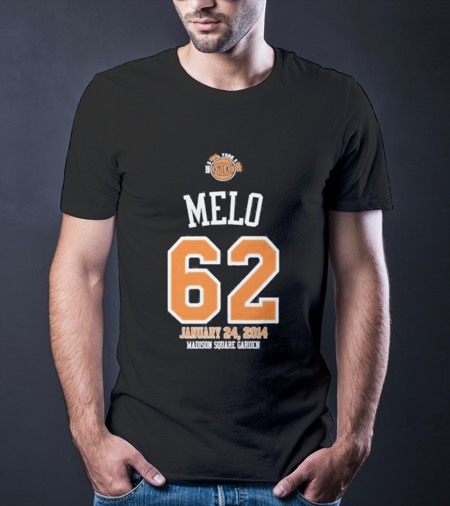 Melo 62 Knicks January 24 2014 Madison Square Garden T-Shirt