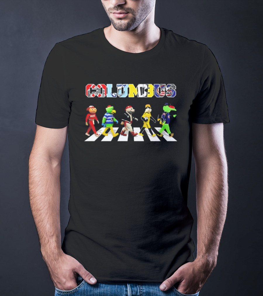 Columbus Mascots Abbey Road 2026 Sports Team Walk T-Shirt
