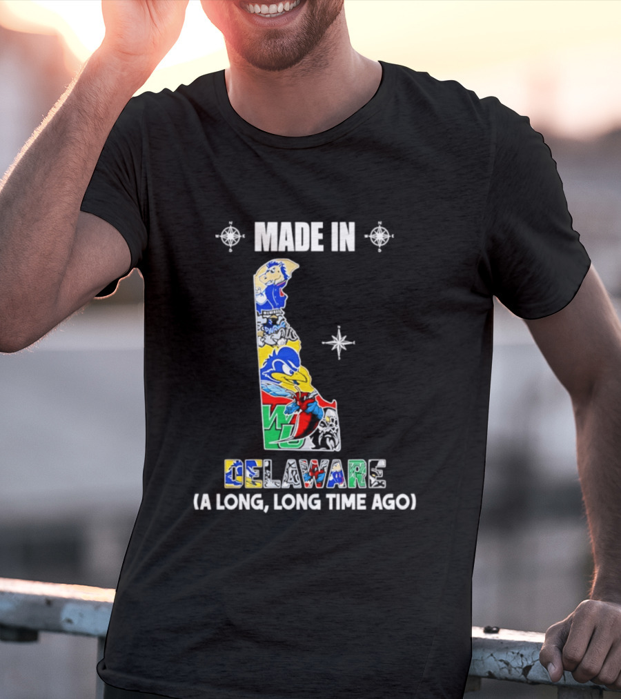 Made In Delaware A Long Long Time Ago State Map With Colorful T-Shirt