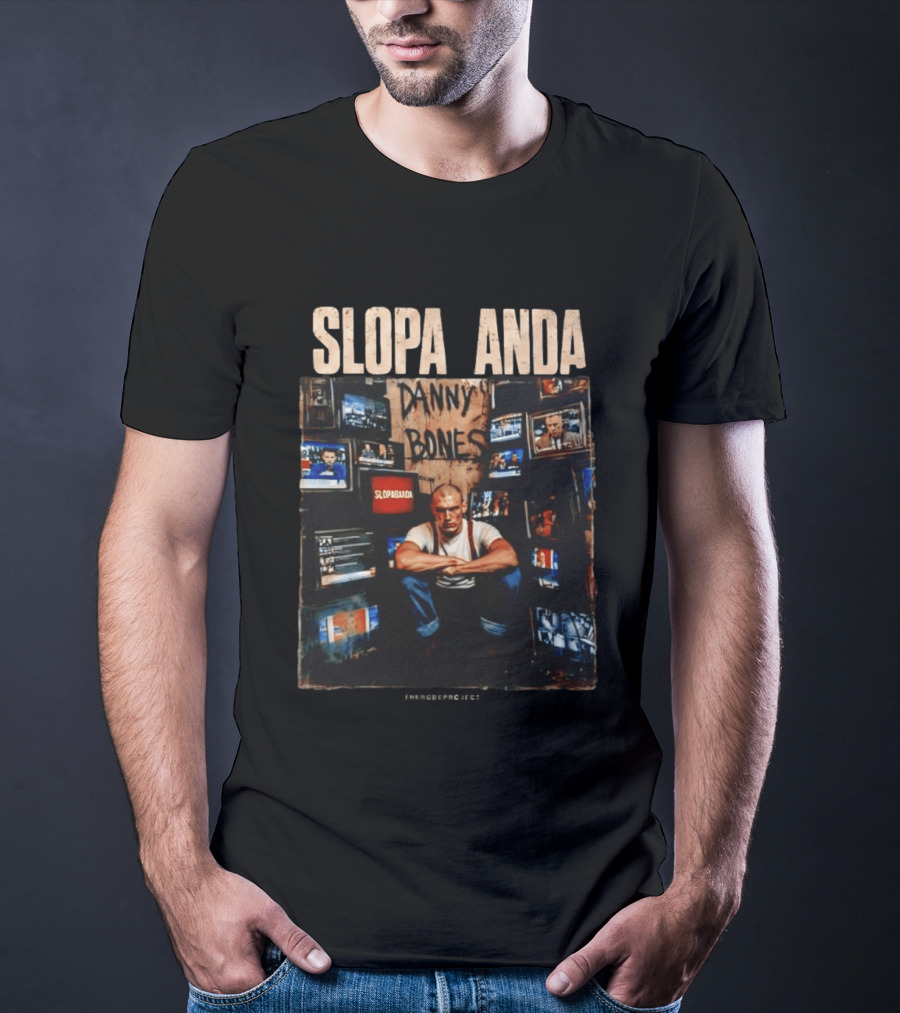Danny Bones Slopaganda TV Screens Chaos T-Shirt