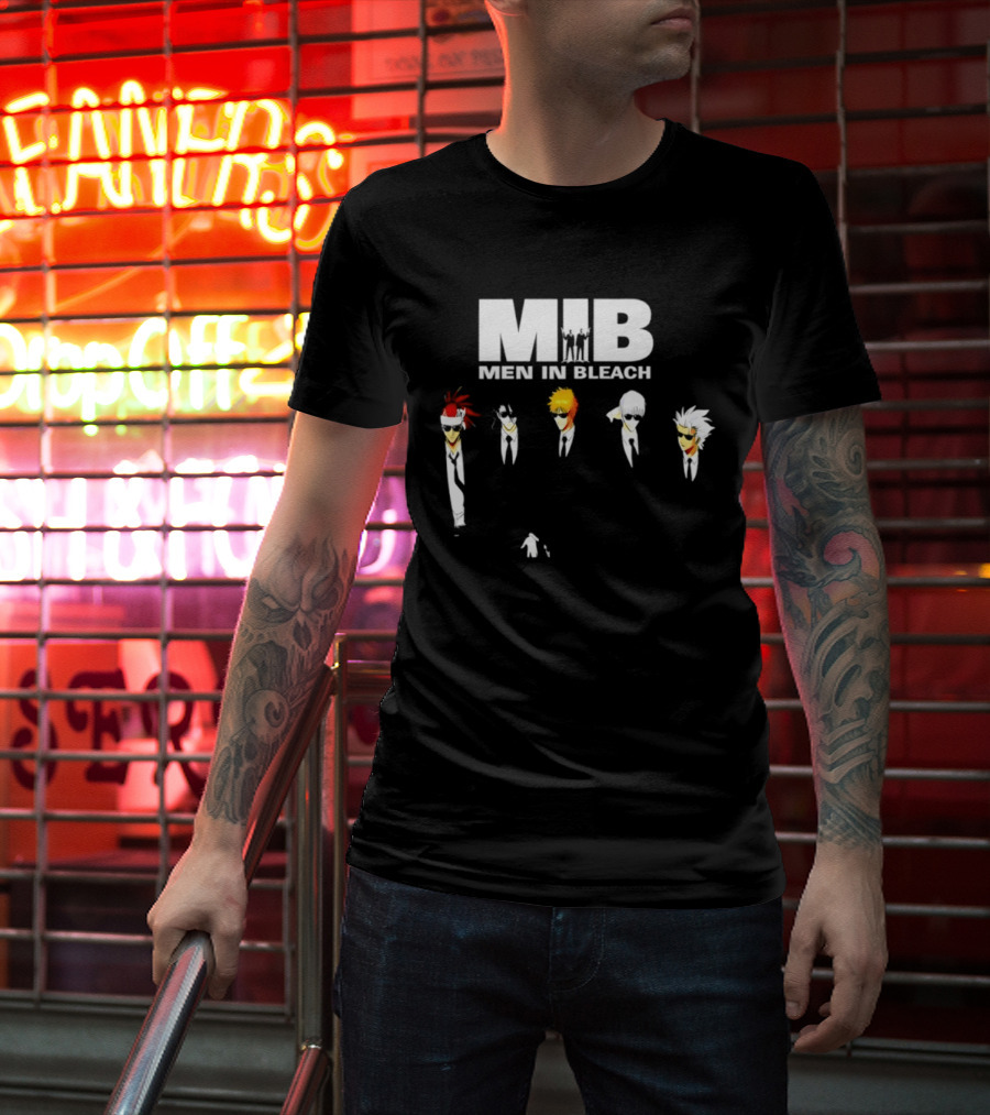 MIB Men In Bleach Crossover Men In Black International X Bleach Characters T-Shirt