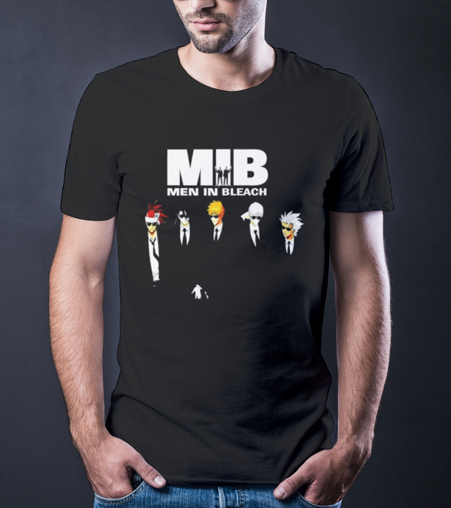 MIB Men In Bleach Crossover Men In Black International X Bleach Characters T-Shirt