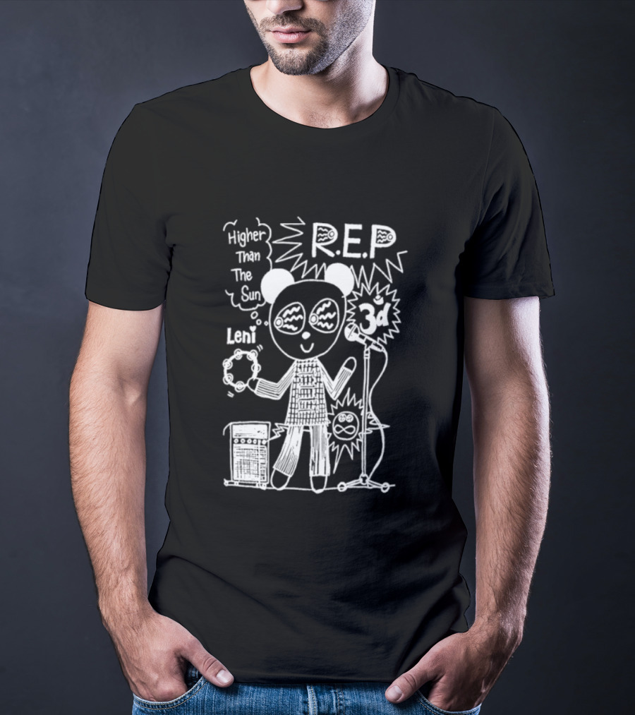 R.E.P Higher Than The Sun Bear With Drum And Microphone T-Shirt