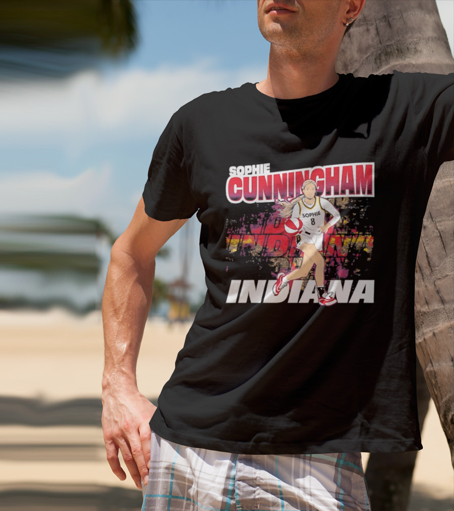 Sophie Cunningham Indiana Fever Basketball WNBA Athlete Action T-Shirt