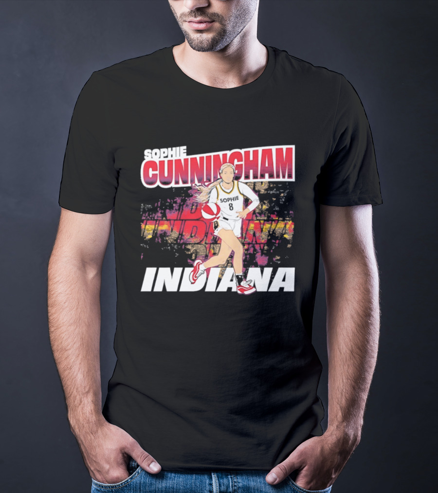 Sophie Cunningham Indiana Fever Basketball WNBA Athlete Action T-Shirt