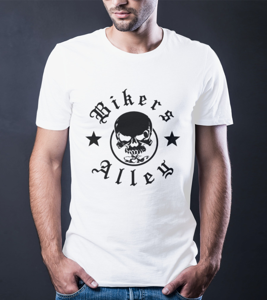 Bikers Alley Skull Stars T-Shirt