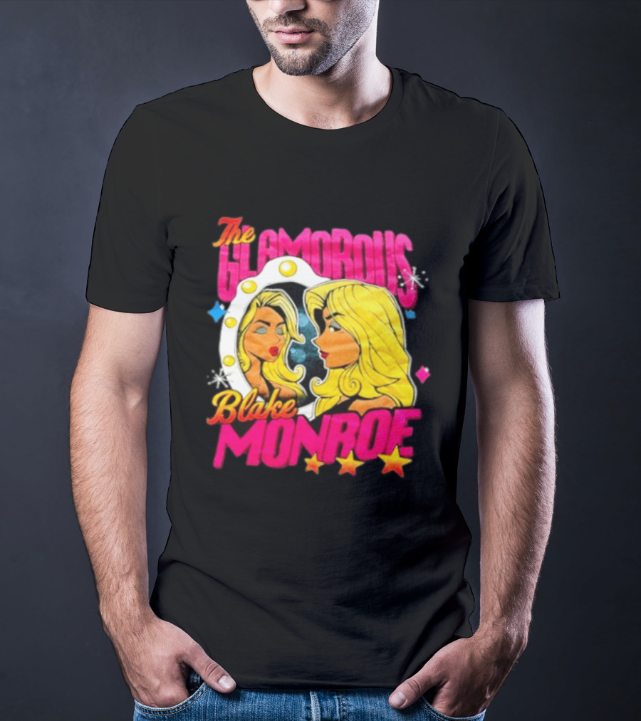 The Glamorous Blake Monroe WWE Wrestling Mirror Reflection Star Accents T-Shirt