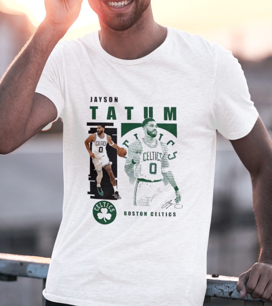Boston Celtics Jayson Tatum Highlights Celtics Player 0 Signature T-Shirt
