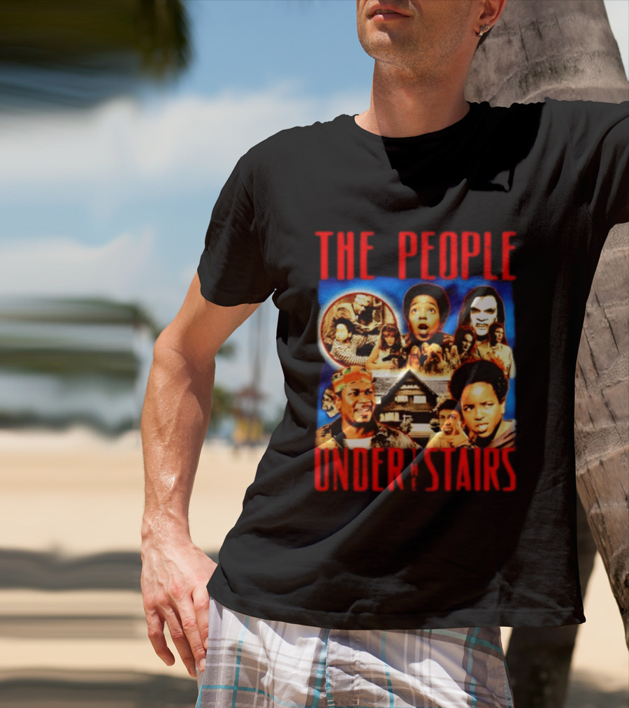 The People Under The Stairs Horror Movie Characters And Scenes Collage T-Shirt