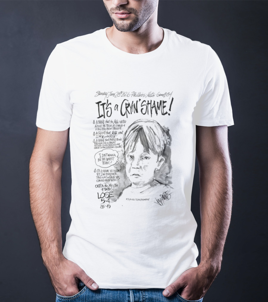 Ezra Rudansky It's A Cryin' Shame I Don't Wanna Be The Worst Team Youthful T-Shirt