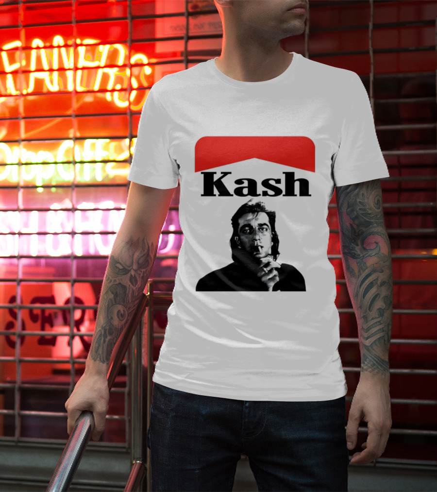 Kash Sanjay Dutt Smoking Iconic Red V Shape T-Shirt
