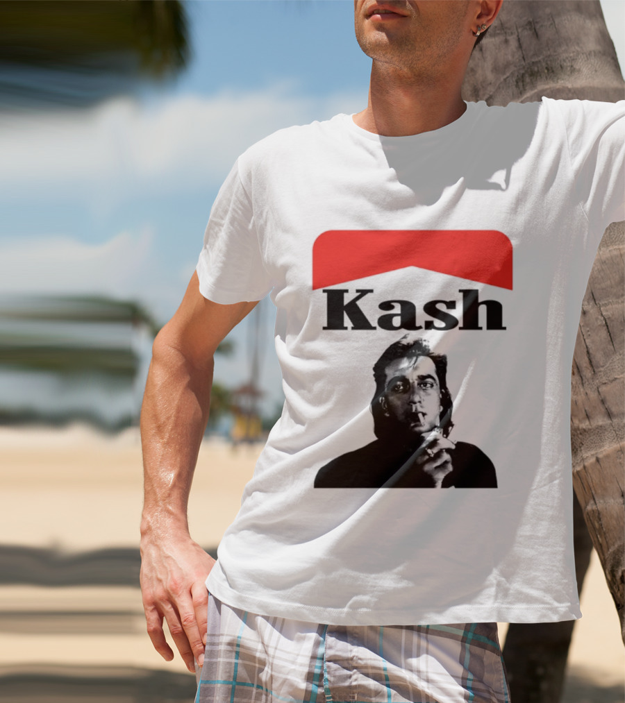 Kash Sanjay Dutt Smoking Iconic Red V Shape T-Shirt