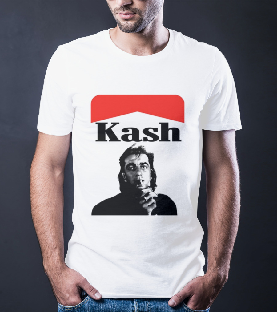 Kash Sanjay Dutt Smoking Iconic Red V Shape T-Shirt
