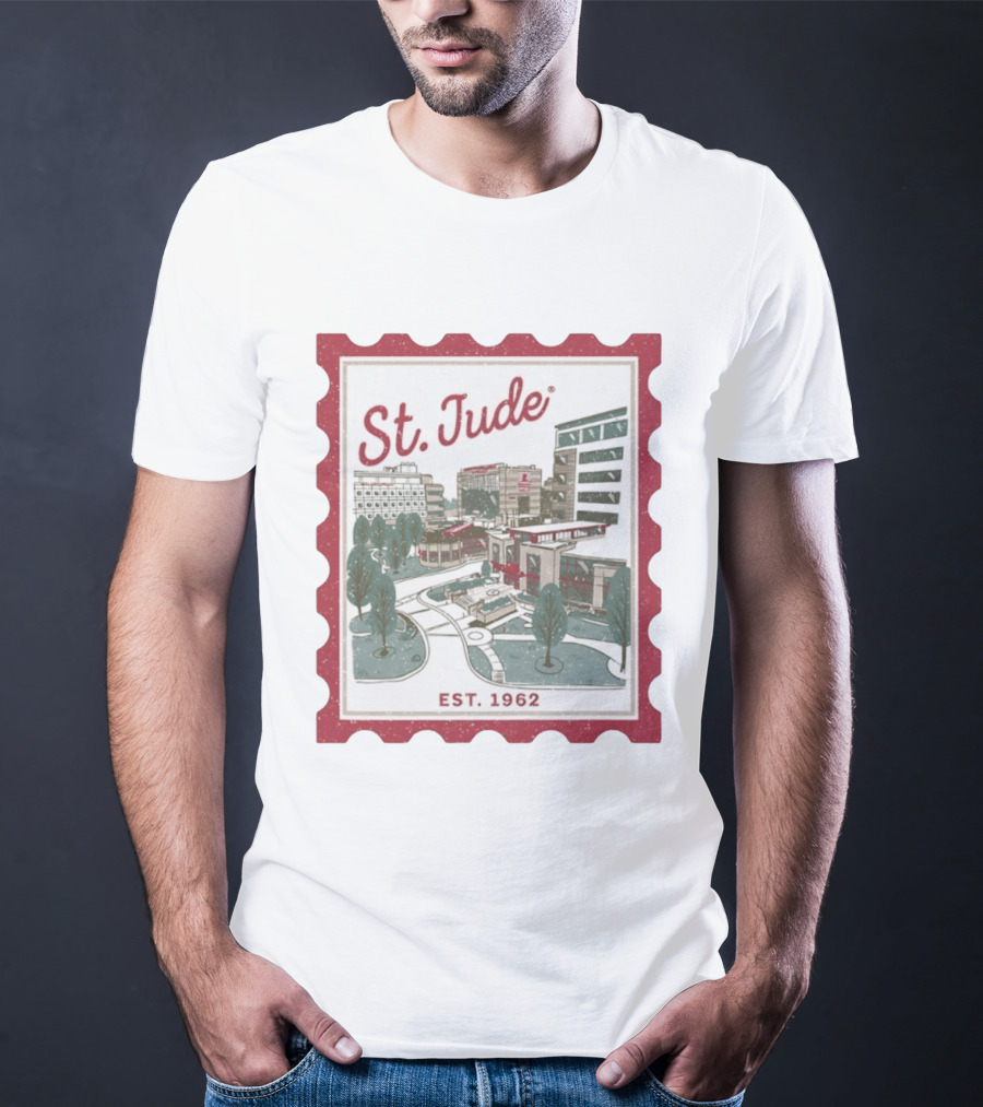 St. Jude Children's Research Hospital Est. 1962 Charity Stamp T-Shirt