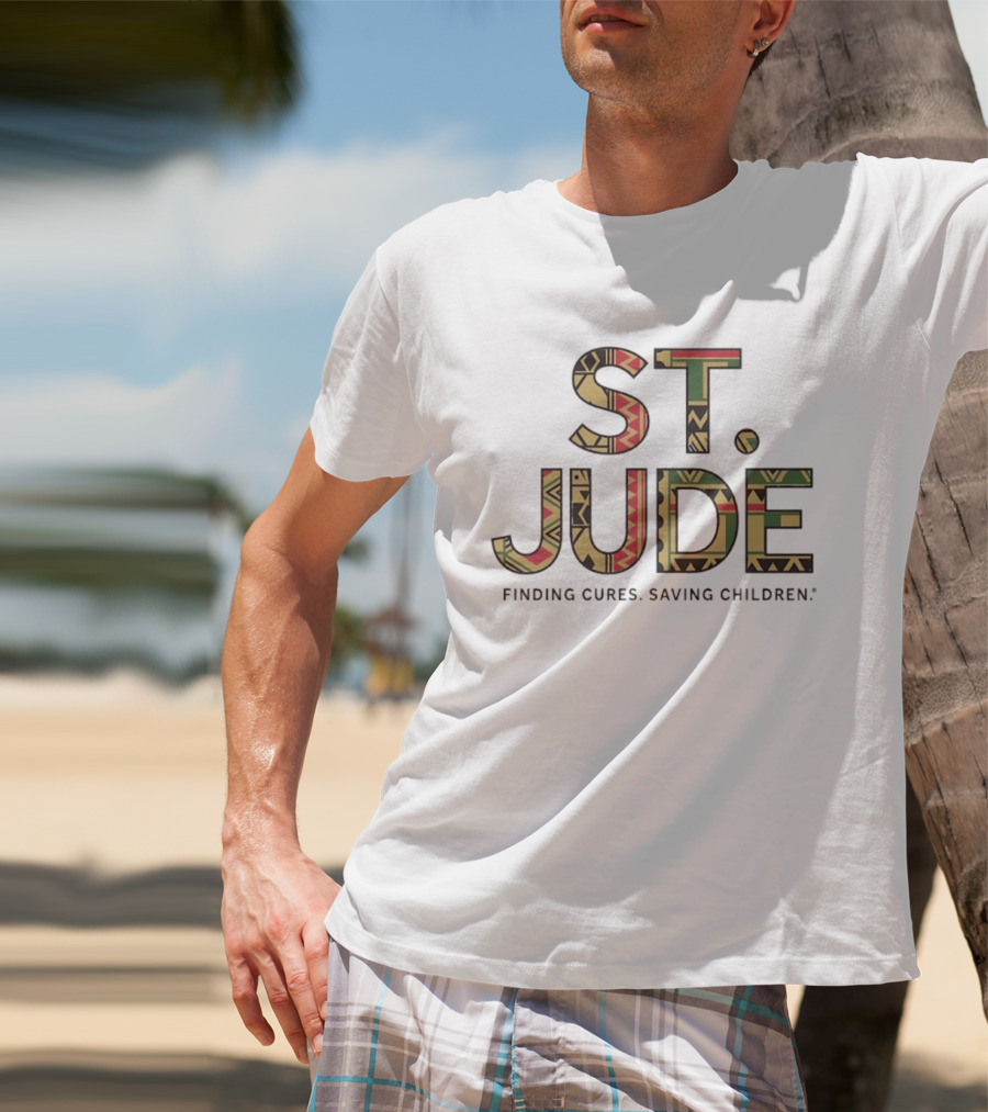 St. Jude Finding Cures Saving Children Bold Tribal T-Shirt