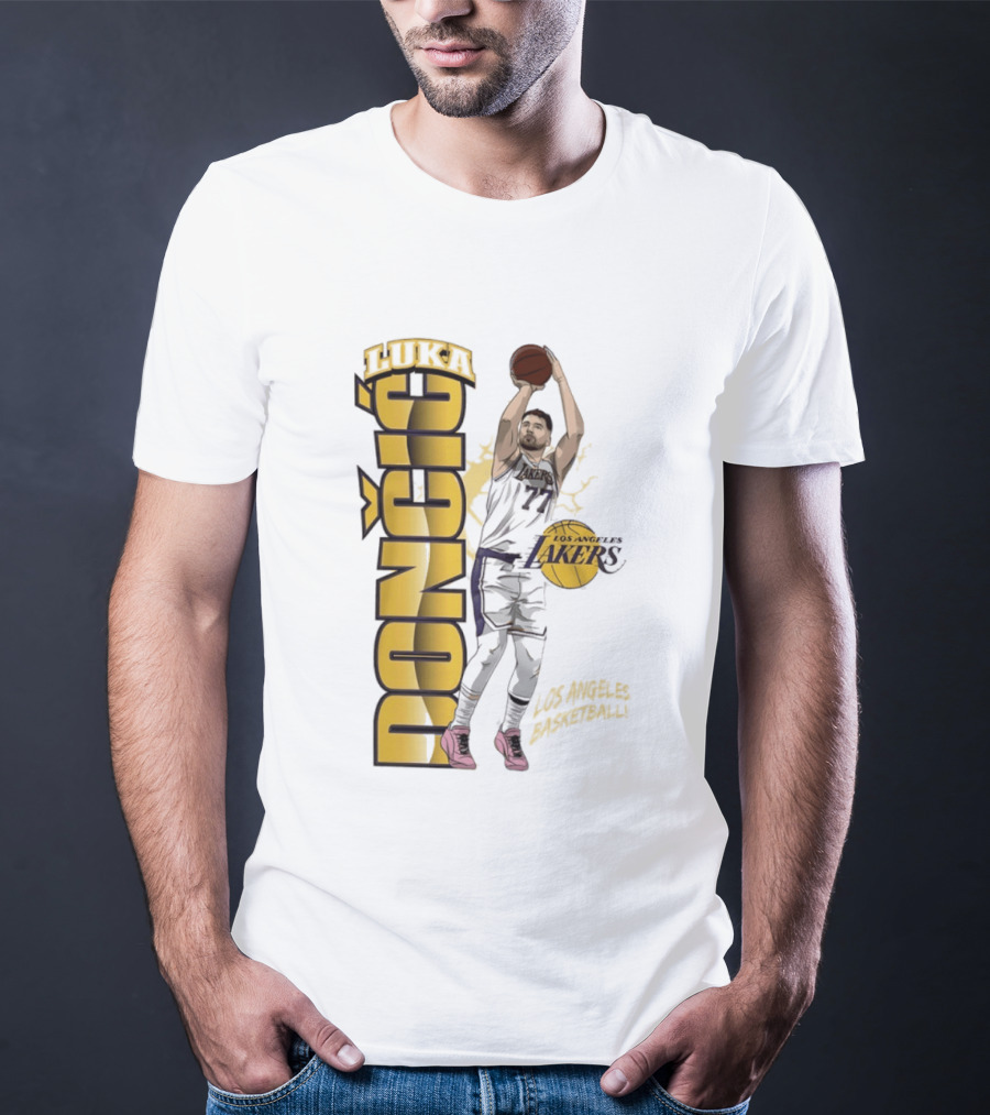 Los Angeles Lakers Luka Dončić Basketball Moment 2026 NBA T-Shirt