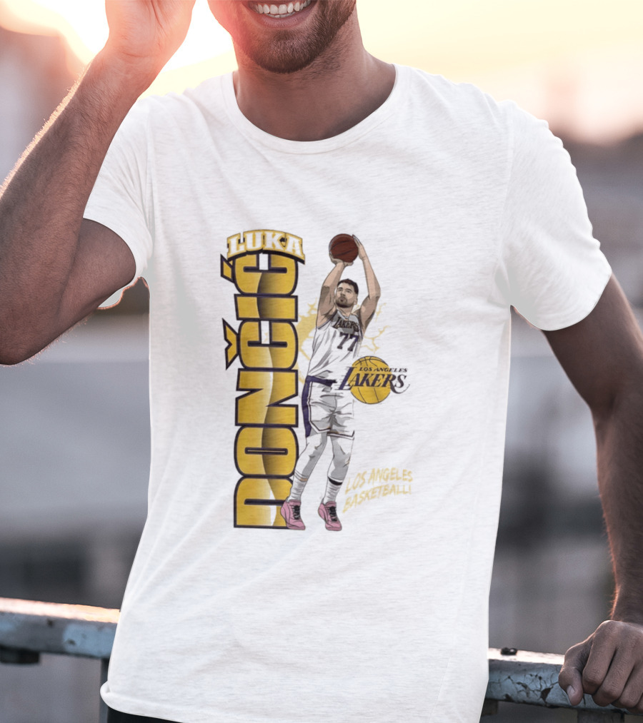Los Angeles Lakers Luka Dončić Basketball Moment 2026 NBA T-Shirt
