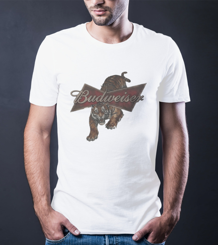 Budweiser Tiger Logo Jumping Tiger T-Shirt