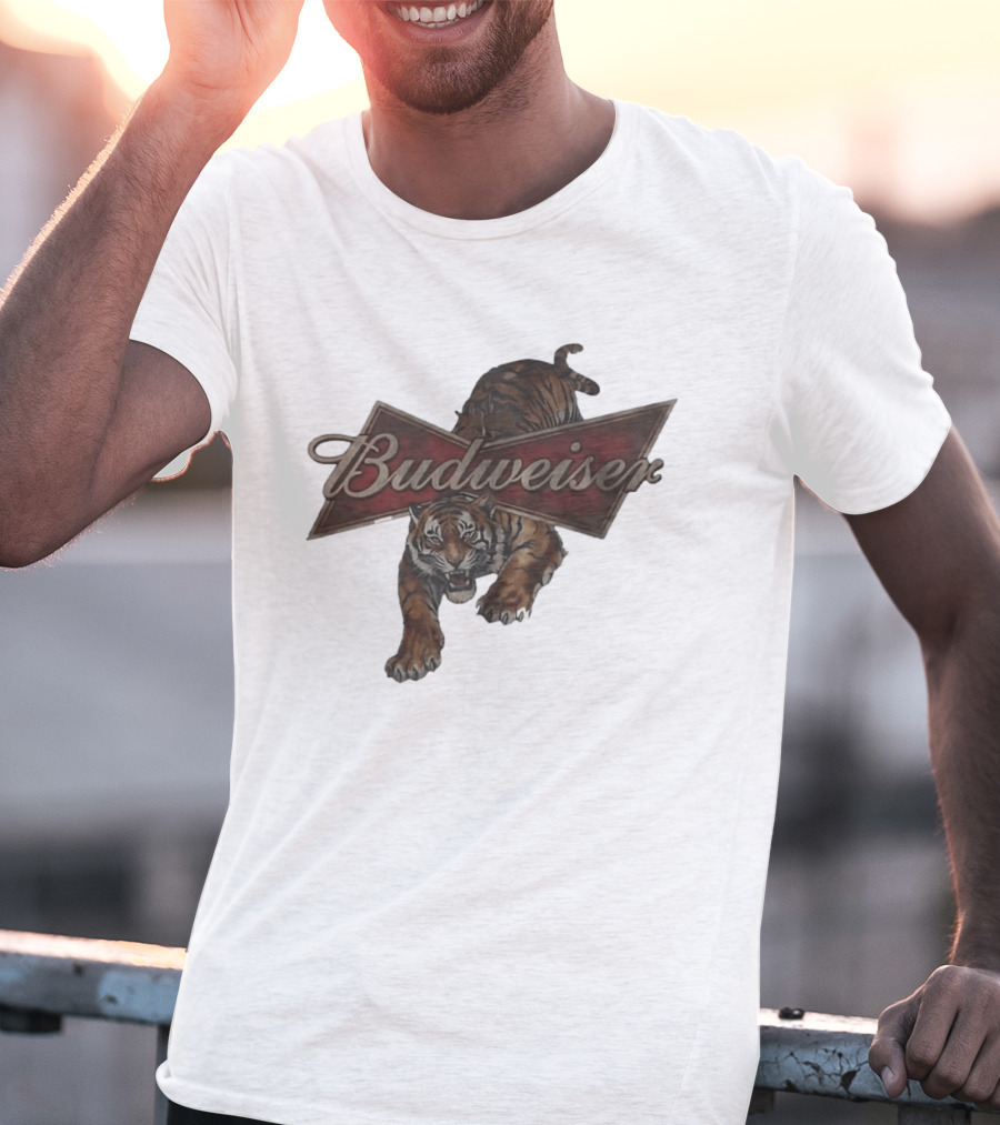 Budweiser Tiger Logo Jumping Tiger T-Shirt