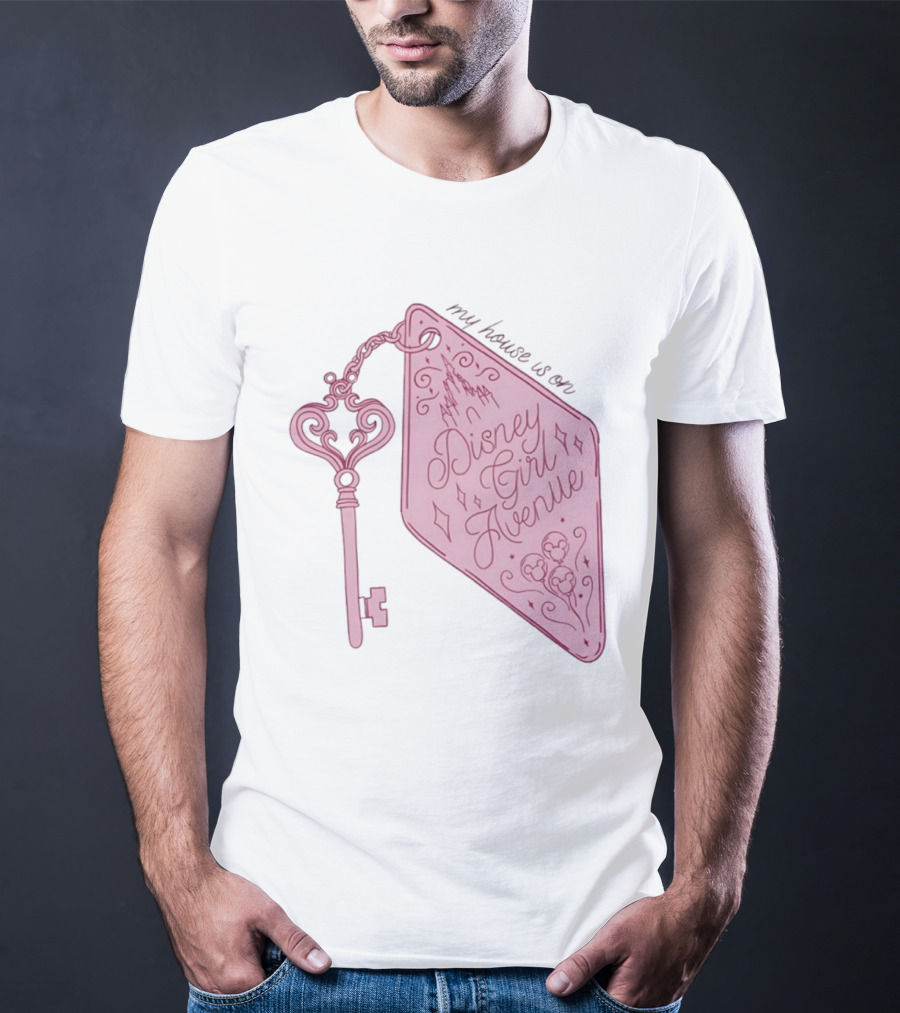 Disney Girl Avenue My House Is On Castle Key T-Shirt