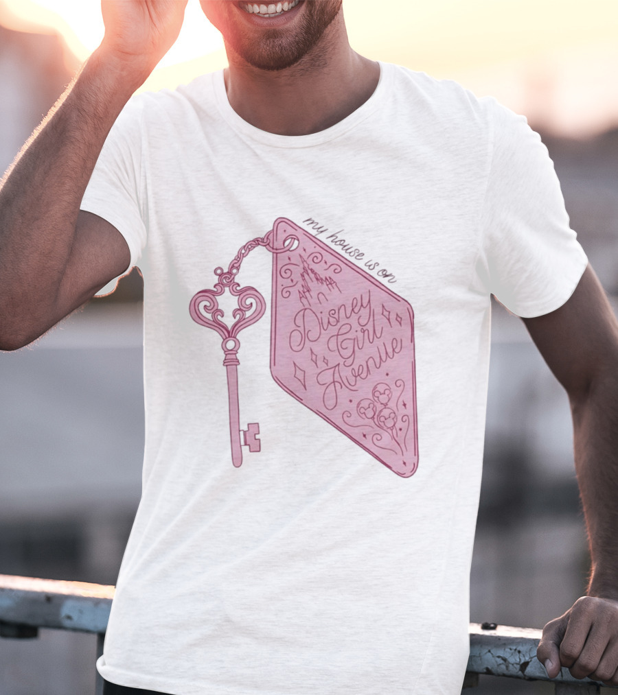 Disney Girl Avenue My House Is On Castle Key T-Shirt