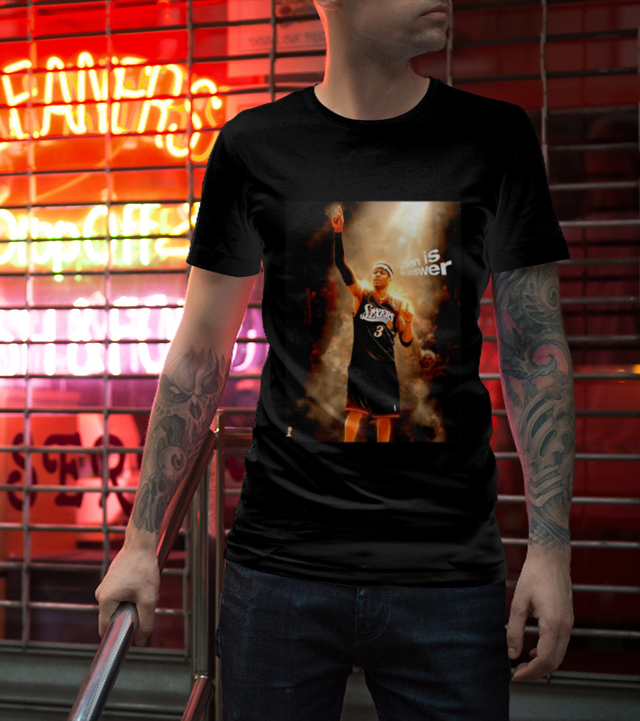 Allen Iverson Philadelphia 76ers NBA LeBron Is The Answer T-Shirt