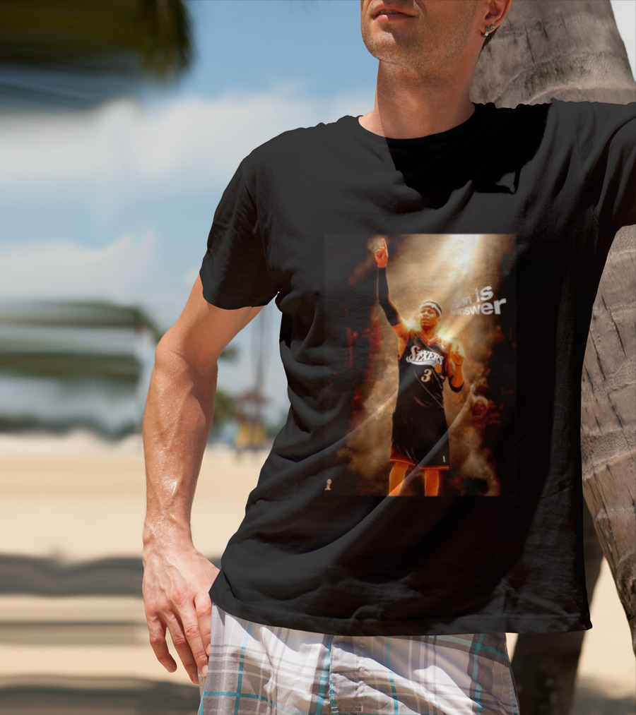 Allen Iverson Philadelphia 76ers NBA LeBron Is The Answer T-Shirt