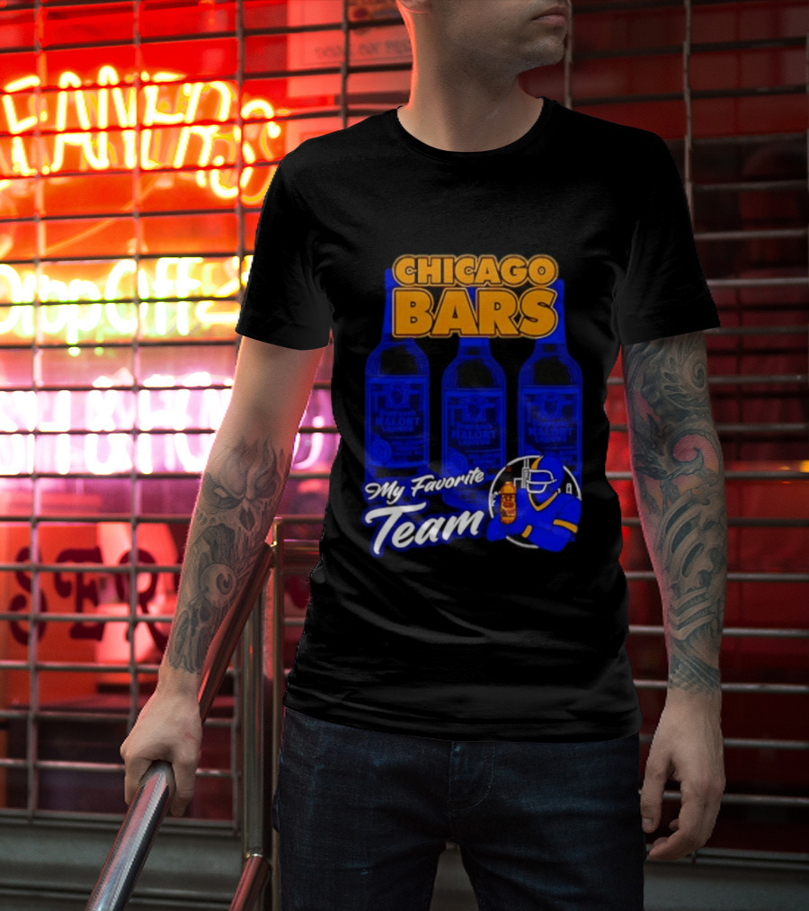 Chicago Bars My Favorite Team Jeppson's Malort Liqueur T-Shirt