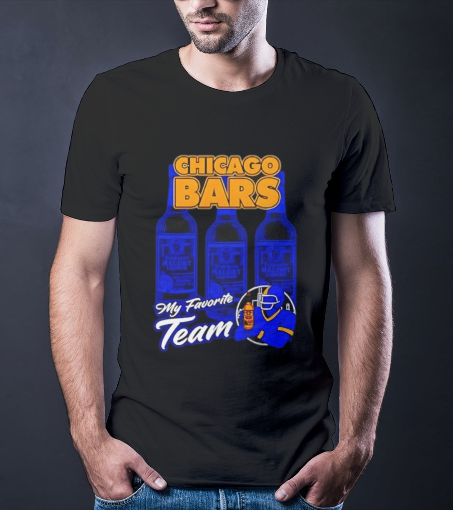 Chicago Bars My Favorite Team Jeppson's Malort Liqueur T-Shirt
