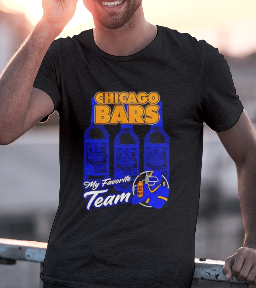 Chicago Bars My Favorite Team Jeppson's Malort Liqueur T-Shirt