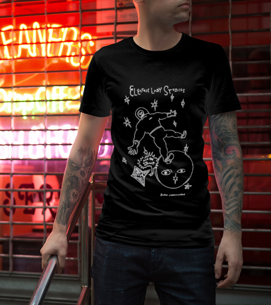 Daniel Johnston Electric Lion Studios Lost In Space T-Shirt