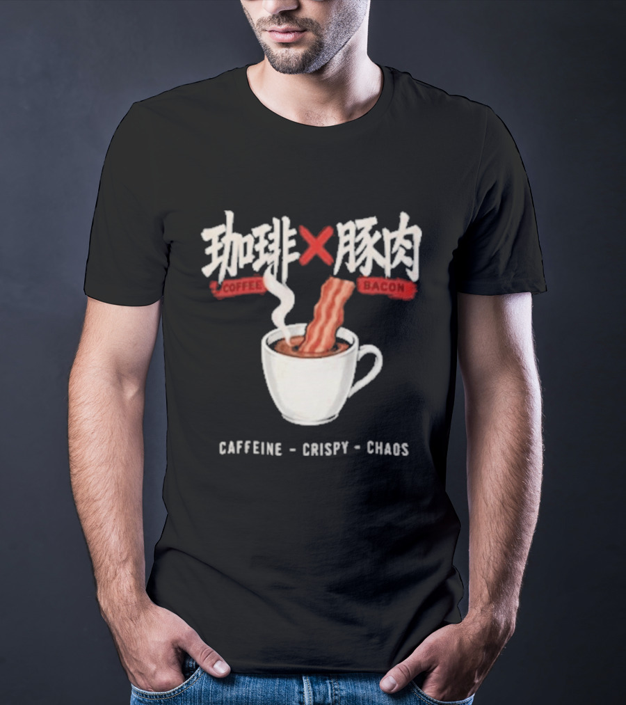 Caffeine Crispy Chaos Coffee X Bacon T-Shirt