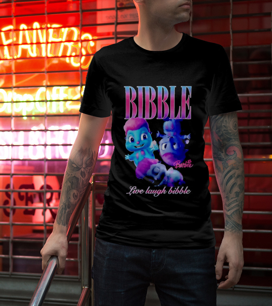 Bibble Live Laugh Barbie Cartoon Characters T-Shirt