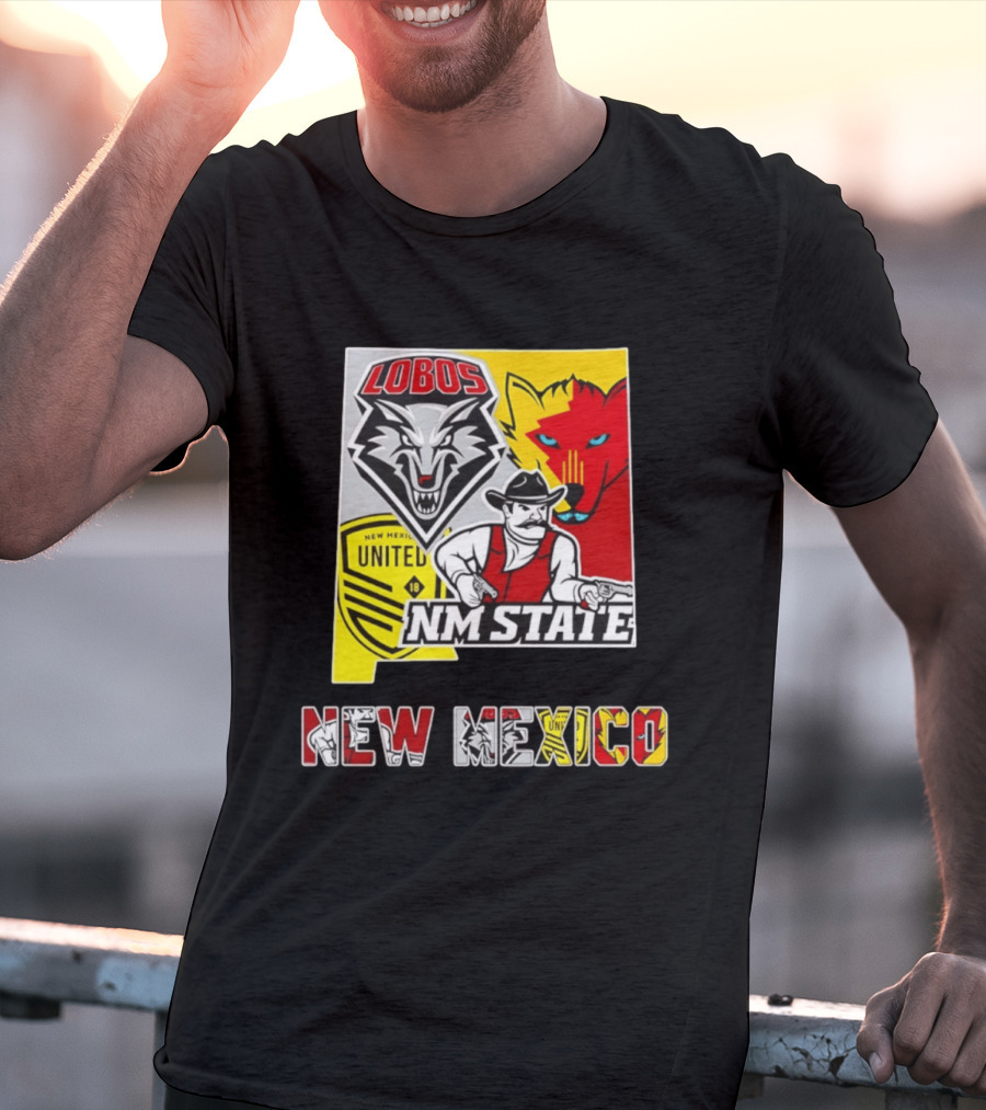 Lobos NM State New Mexico United T-Shirt