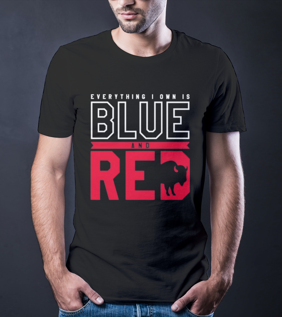 Everything I Own Is Blue And Red Buffalo Bills T-Shirt