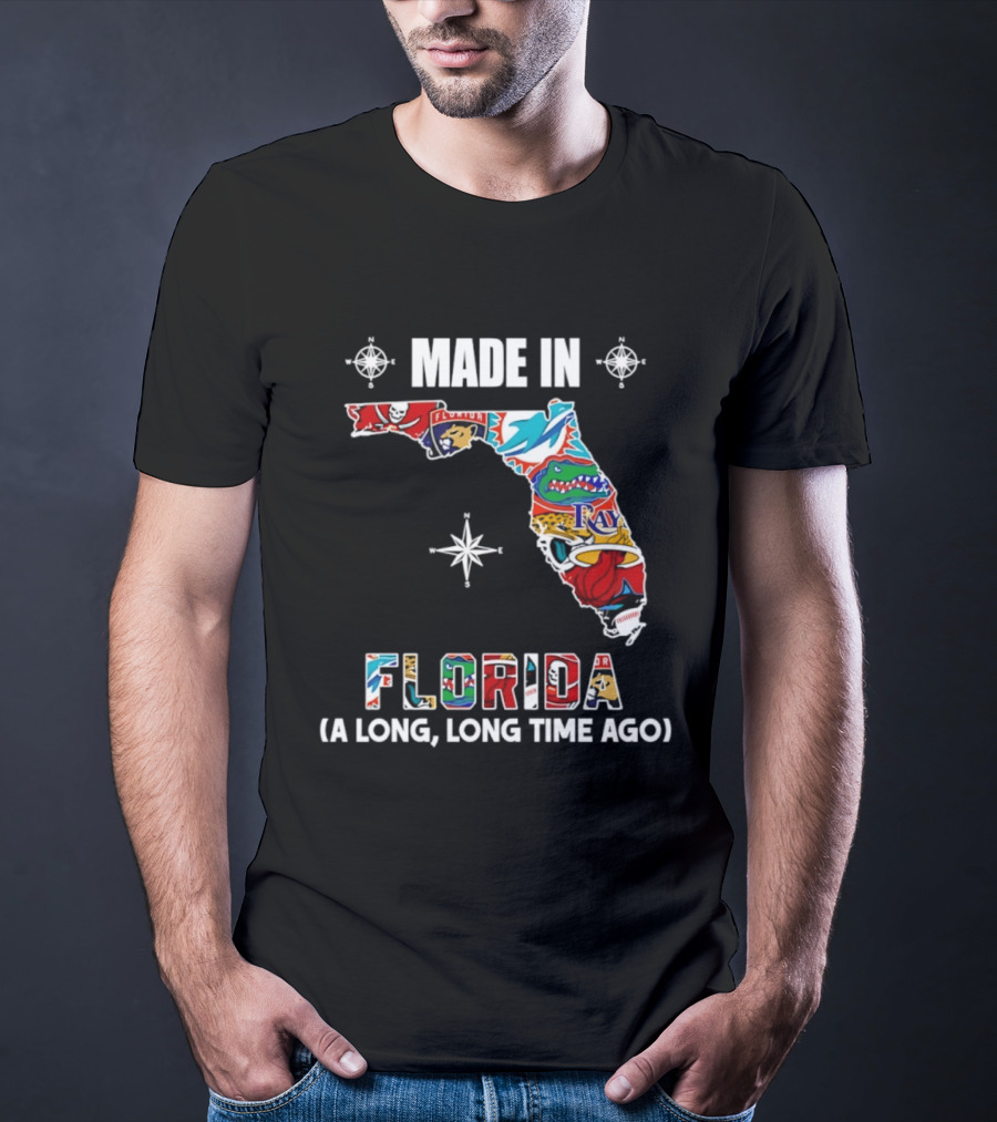 Made In Florida Map A Long Long Time Ago Florida Football Teams T-Shirt