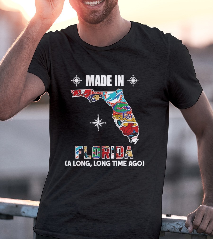 Made In Florida Map A Long Long Time Ago Florida Football Teams T-Shirt