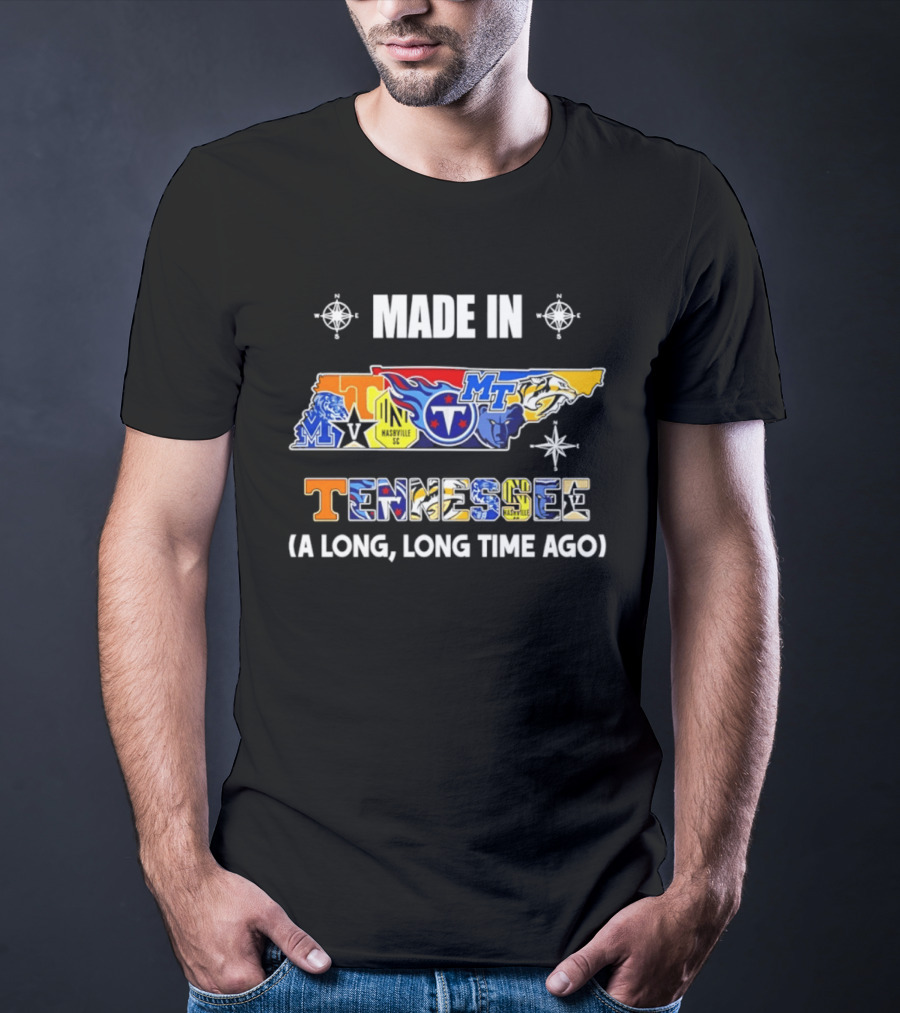 Made In Tennessee Titans Volunteers Tigers Map 2026 Season A Long Long Time Ago T-Shirt