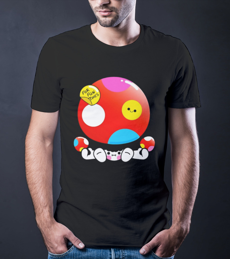 Mushroom Fun Times Bright Polka Dot T-Shirt
